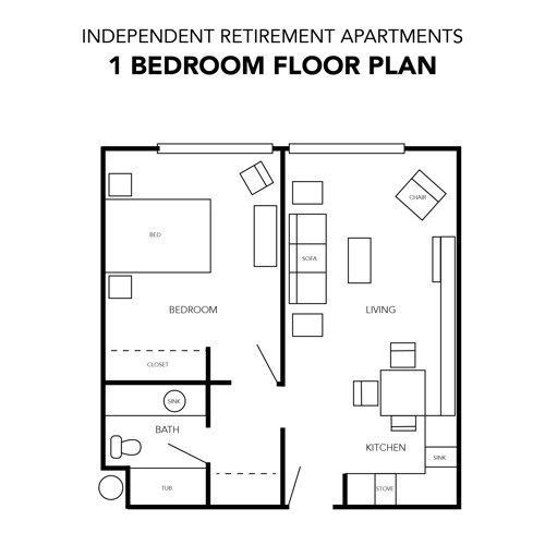 1 Bedroom Floor PLan